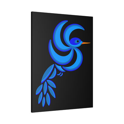 Bold Blue Hummingbird Canvas Print