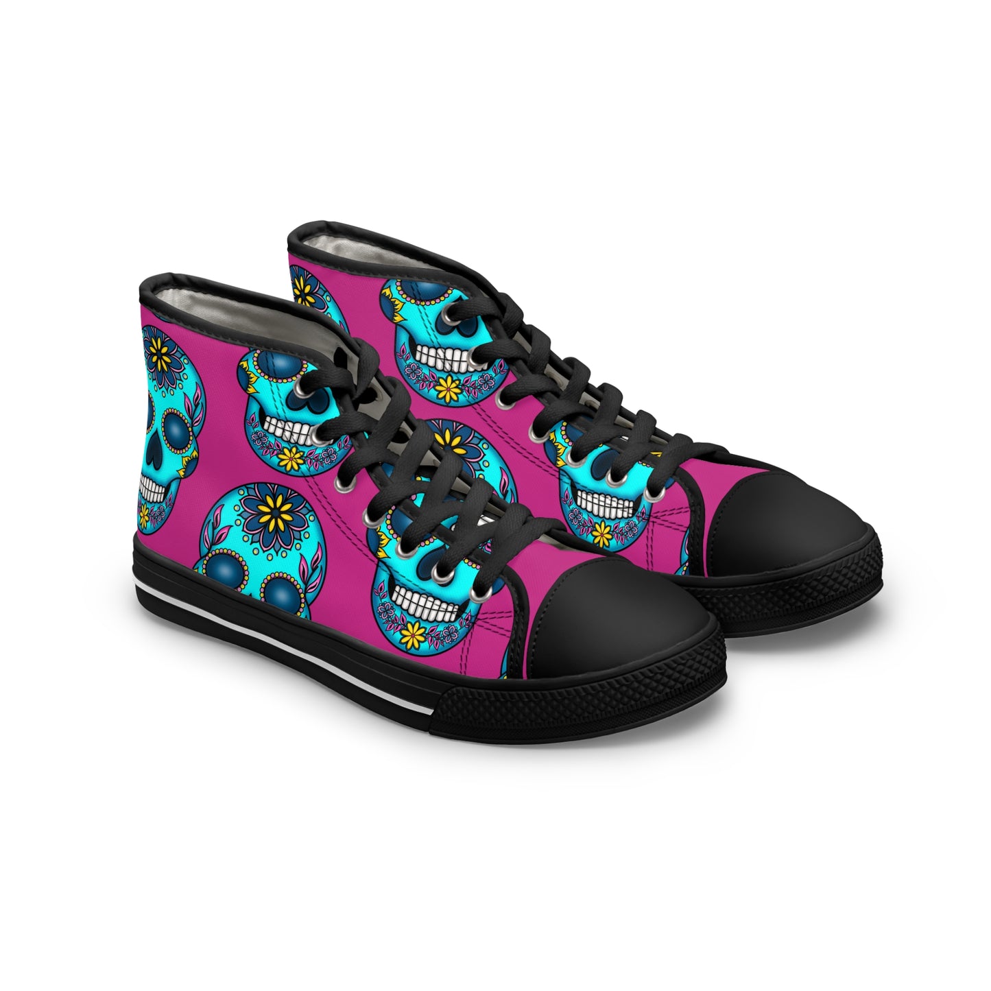 Sugar Skull Pink Women's High Top Sneakers