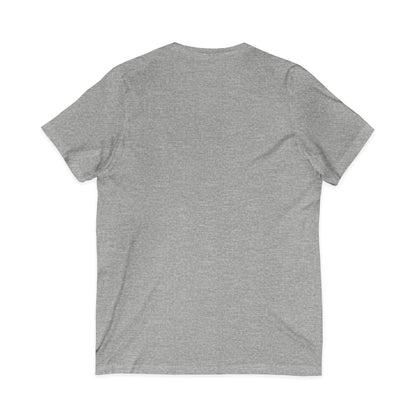 Travel Ghost V-Neck Tee — Cute Flight Attendant Ghost with Luggage Graphic