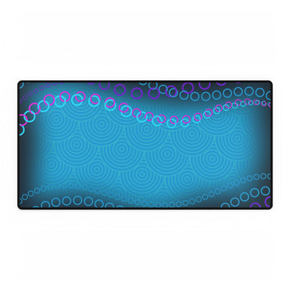 Aqua circles Desk Mats