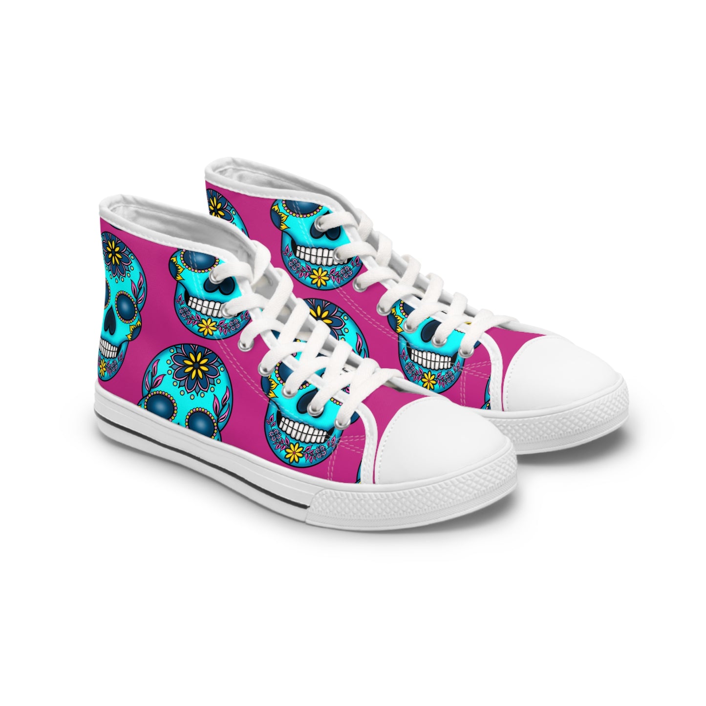 Sugar Skull Pink Women's High Top Sneakers