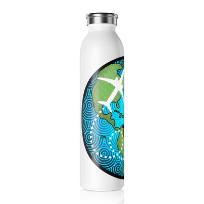 Color my travels Slim Water Bottle