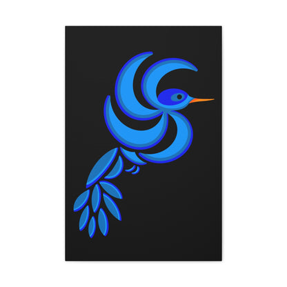 Bold Blue Hummingbird Canvas Print