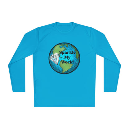 Sparkle My World Unisex Long Sleeve Tee, Gift for Travelers, Eco-Friendly Apparel, Positive Vibes Shirt, Travel Enthusiast Top
