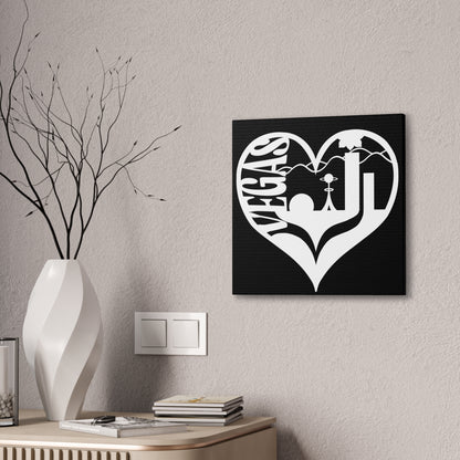Las Vegas Heart Skyline Canvas
