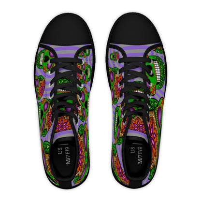 Green Sugar Skull Random Women's High Top Sneakers