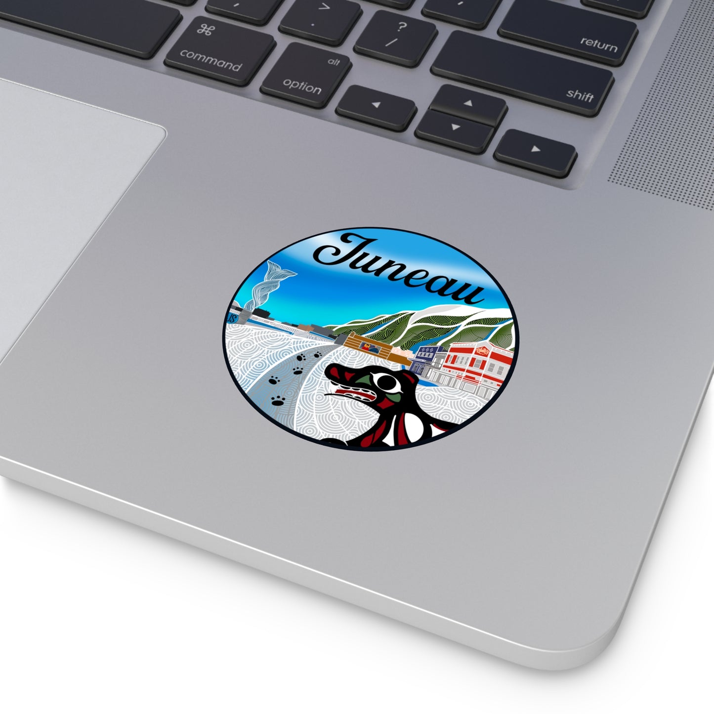 Juneau Wharf Round Vinyl Stickers