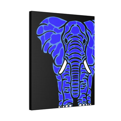 Neon Blue Elephant Canvas Print