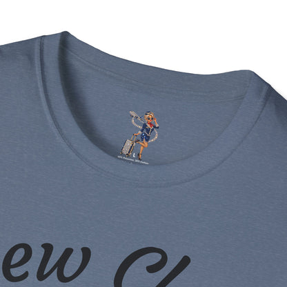 Crew Class T-Shirt — Retro Flight Attendant Graphic Tee