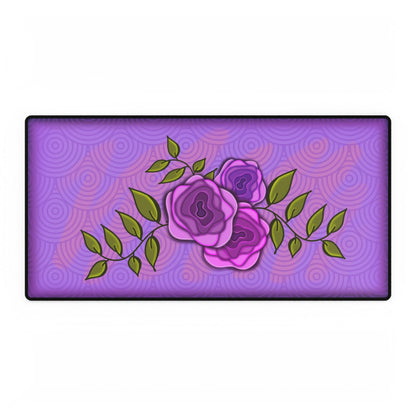 Purple modern rose Desk Mats