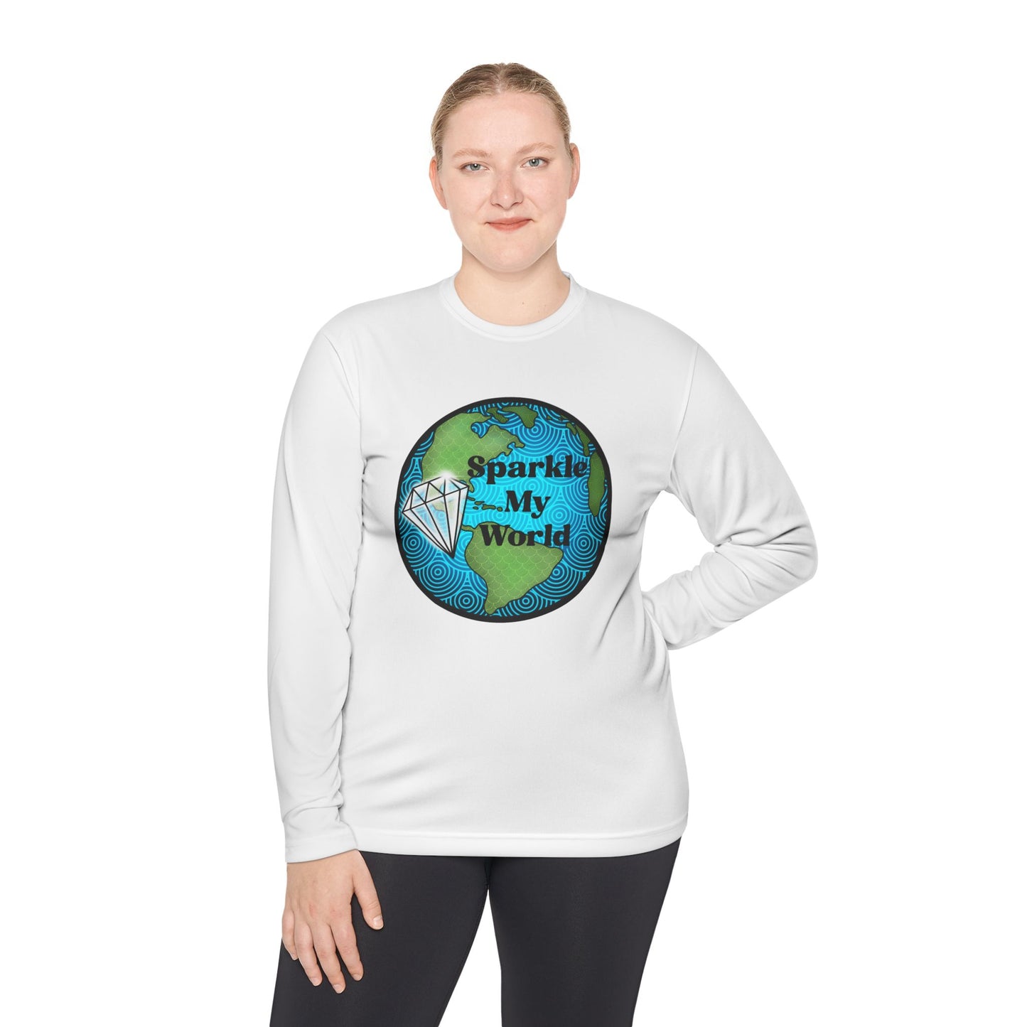 Sparkle My World Unisex Long Sleeve Tee, Gift for Travelers, Eco-Friendly Apparel, Positive Vibes Shirt, Travel Enthusiast Top