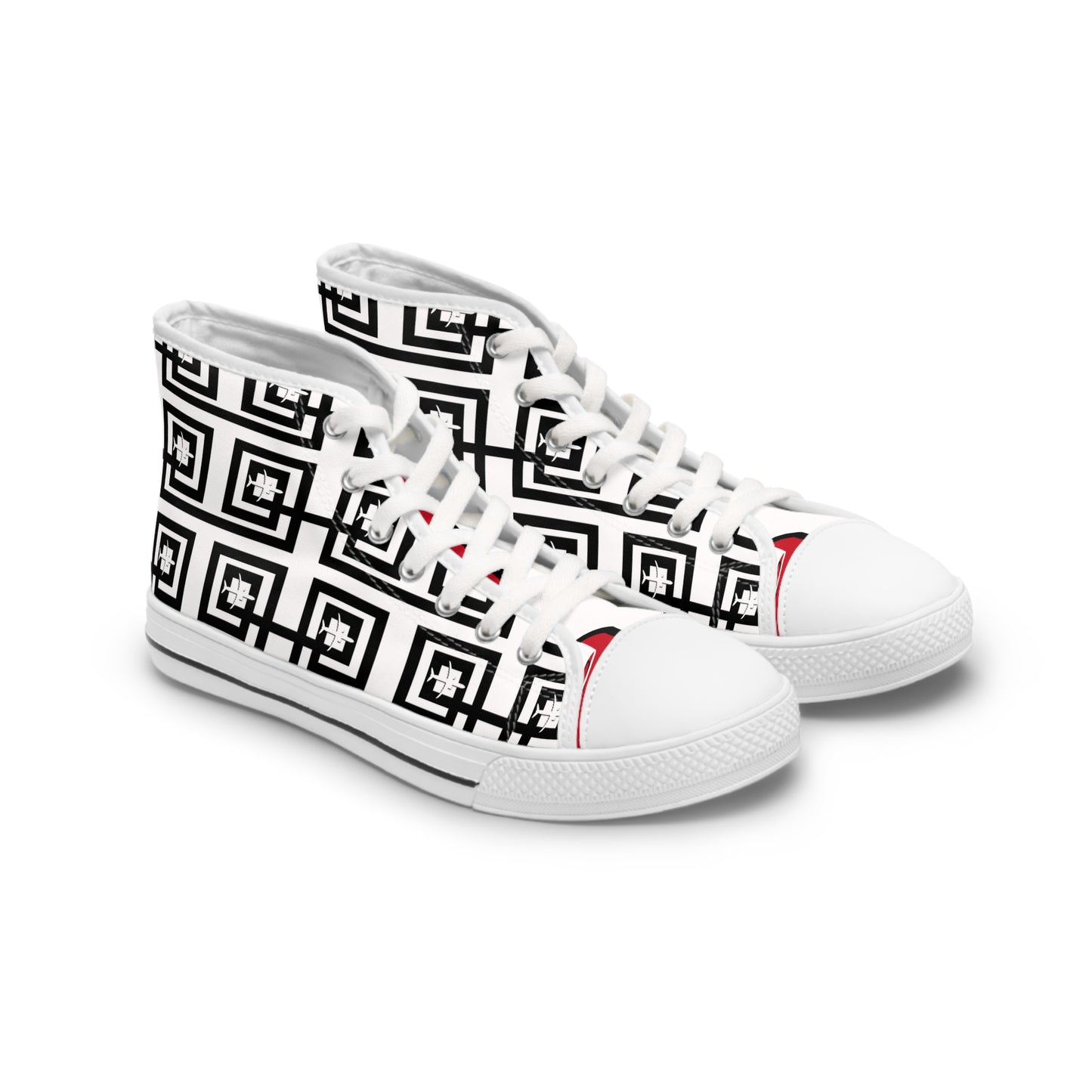 Women's Black & White High Top Sneakers