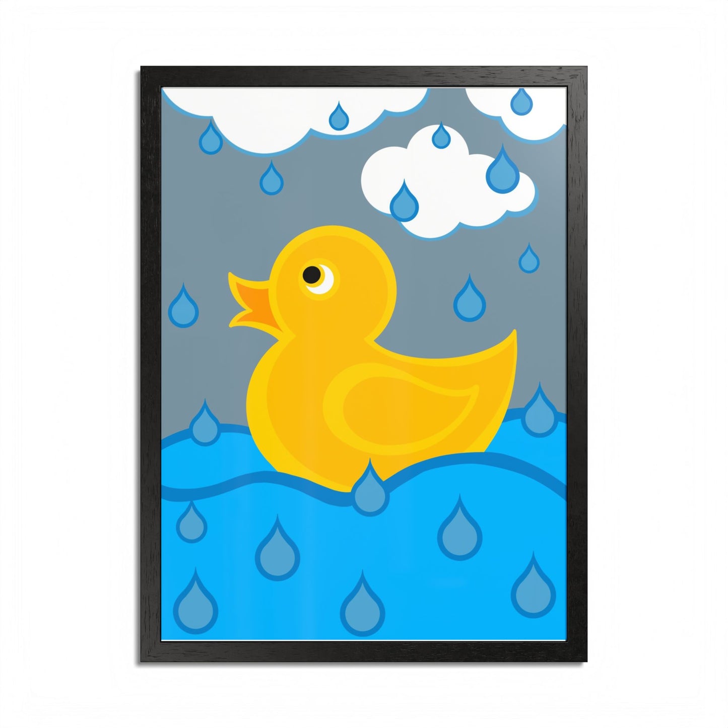 Rubber Duck Framed Poster — Colorful Nursery Wall Art