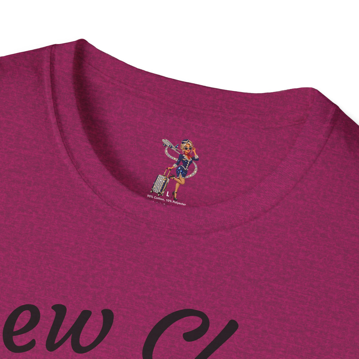 Crew Class T-Shirt — Retro Flight Attendant Graphic Tee