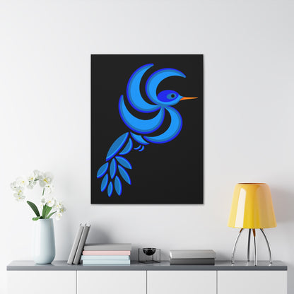 Bold Blue Hummingbird Canvas Print