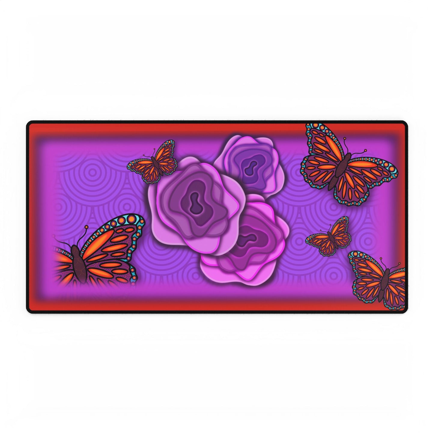 Large triple flower Desk Mats