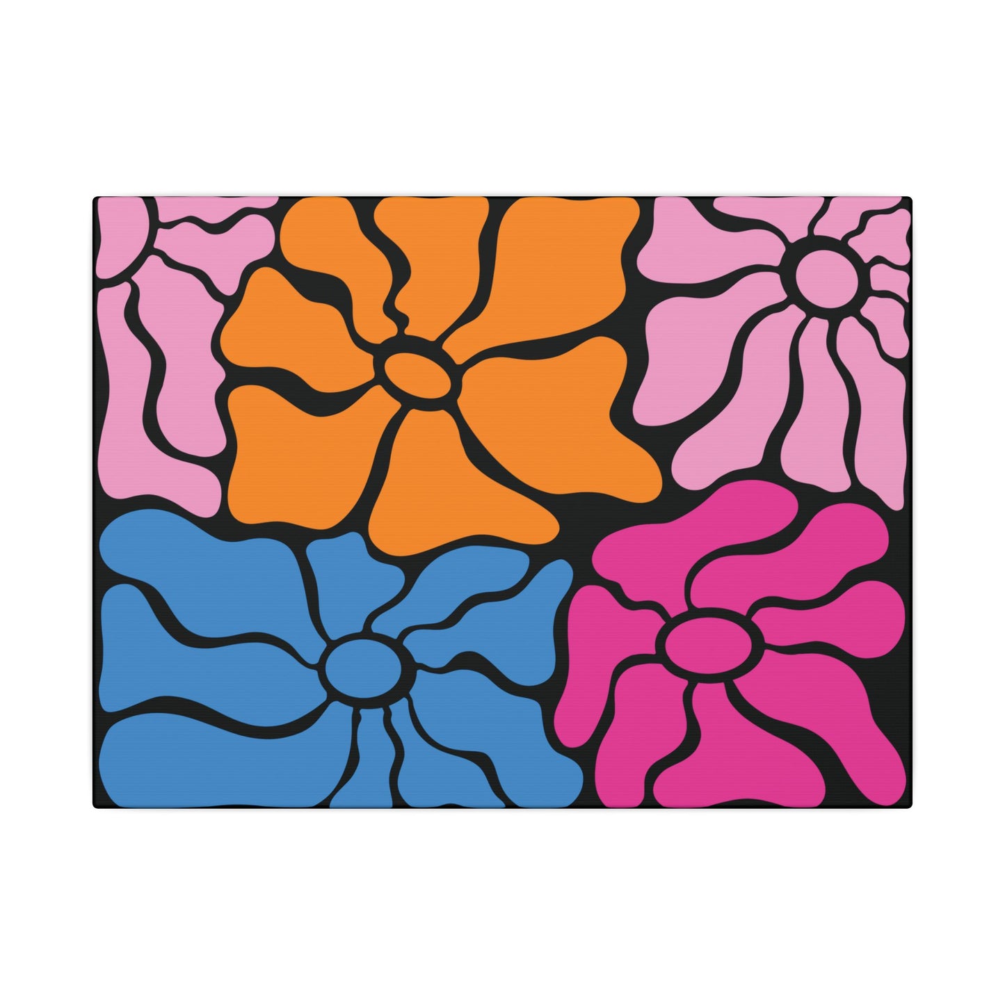 Retro Floral Canvas