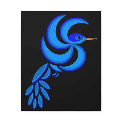 Bold Blue Hummingbird Canvas Print