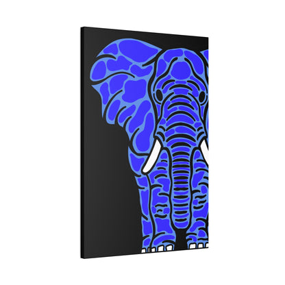 Neon Blue Elephant Canvas Print