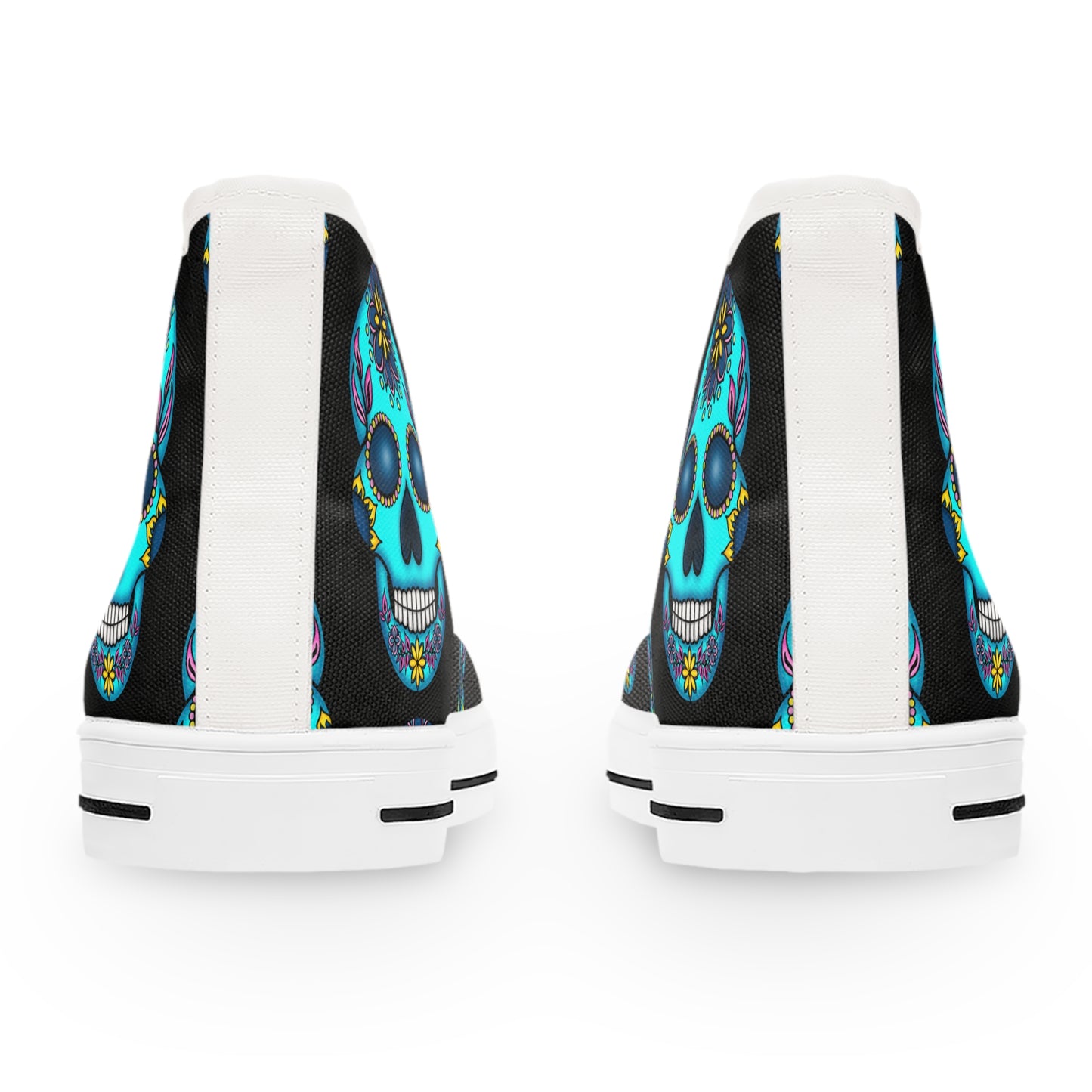 Sugar Skull Blk Women's High Top Sneakers