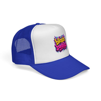'Blingin Baddiez' Colorful Graffiti Mesh Hat