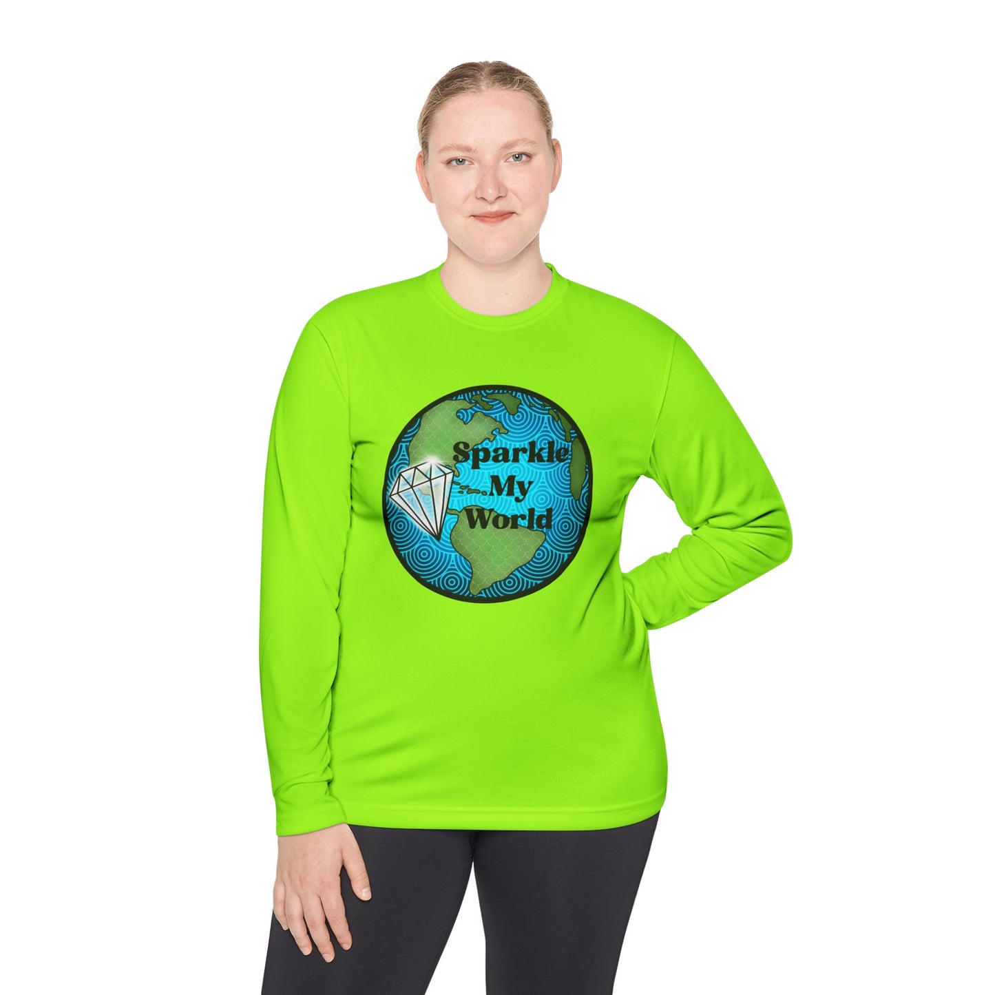 Sparkle My World Unisex Long Sleeve Tee, Gift for Travelers, Eco-Friendly Apparel, Positive Vibes Shirt, Travel Enthusiast Top