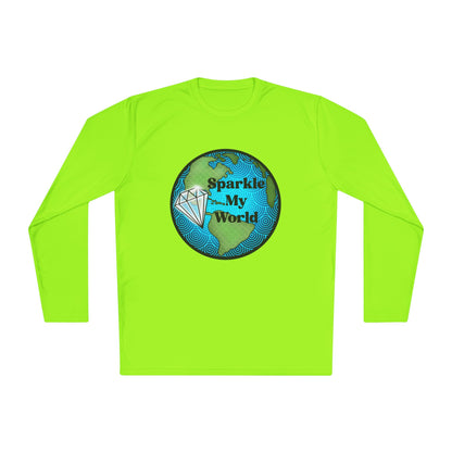 Sparkle My World Unisex Long Sleeve Tee, Gift for Travelers, Eco-Friendly Apparel, Positive Vibes Shirt, Travel Enthusiast Top