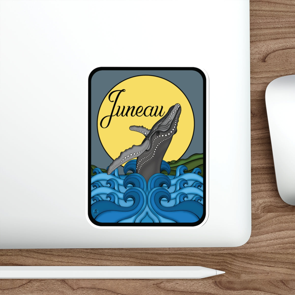 Juneau Whale Die-Cut Stickers