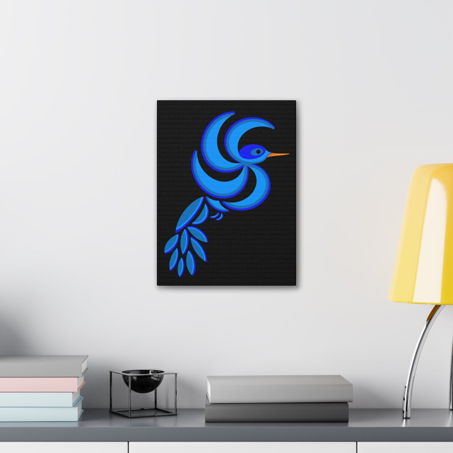 Bold Blue Hummingbird Canvas Print
