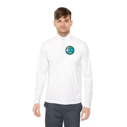 Sparkle My World Quarter-Zip Pullover — Earth Graphic Diamond Logo