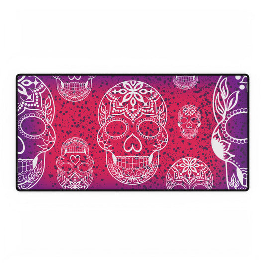 Pink purple skull Desk Mats