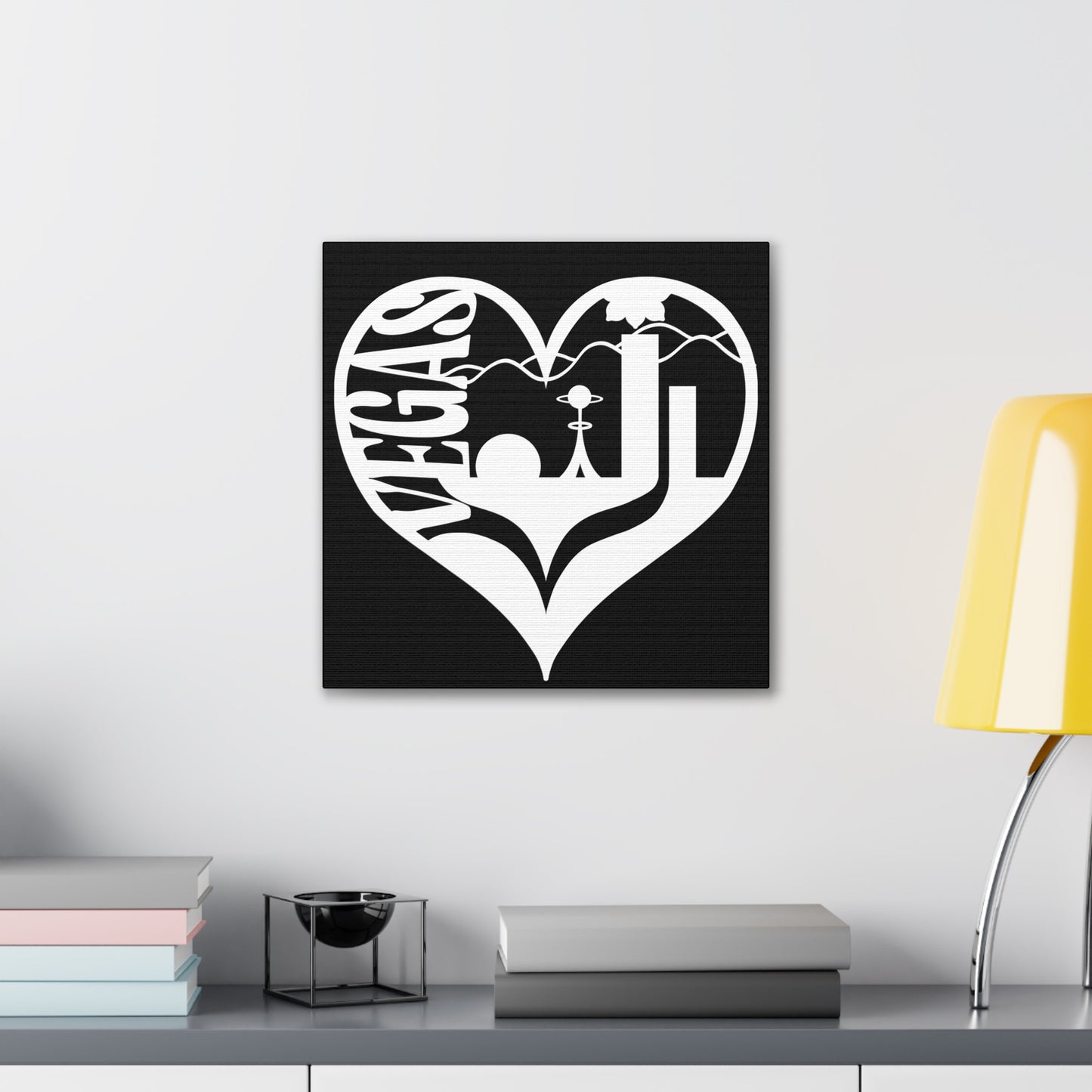 Las Vegas Heart Skyline Canvas