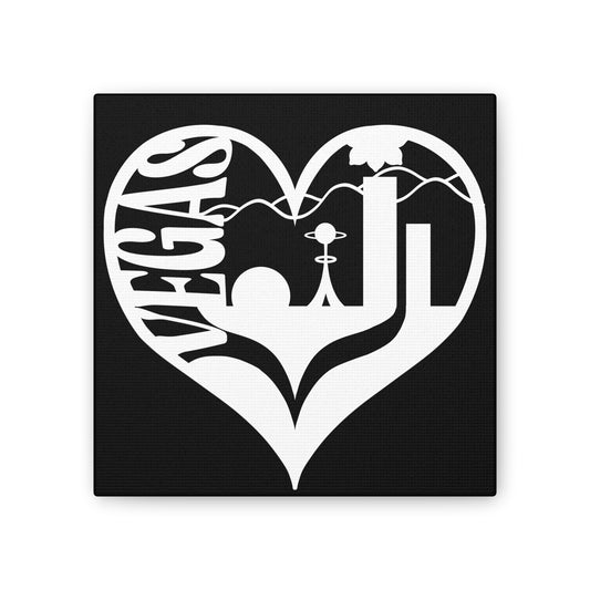 Las Vegas Heart Skyline Canvas