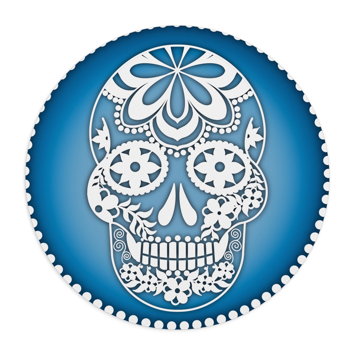 Skull blue & white