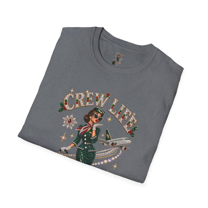 Crew Life T-Shirt — Retro Flight Attendant Pinup Tee