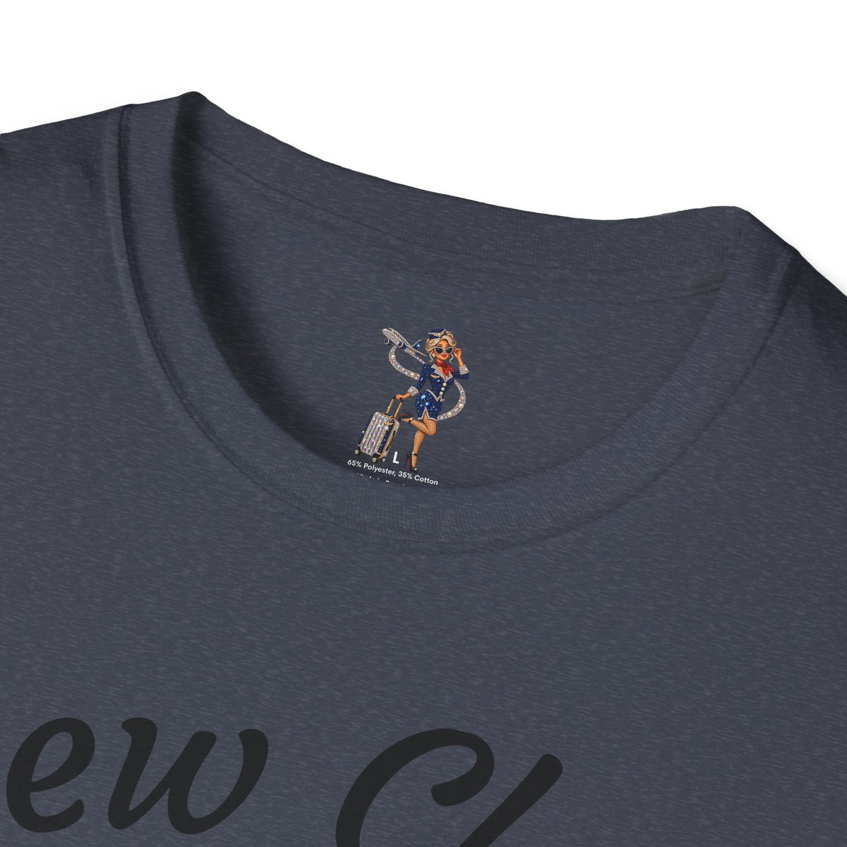 Crew Class T-Shirt — Retro Flight Attendant Graphic Tee