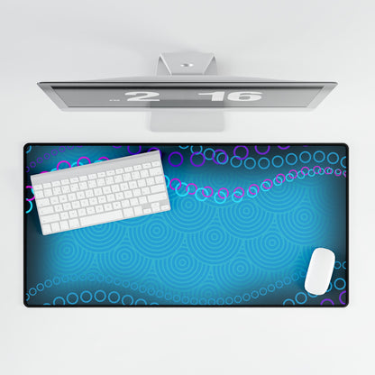 Aqua circles Desk Mats