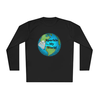 Sparkle My World Unisex Long Sleeve Tee, Gift for Travelers, Eco-Friendly Apparel, Positive Vibes Shirt, Travel Enthusiast Top