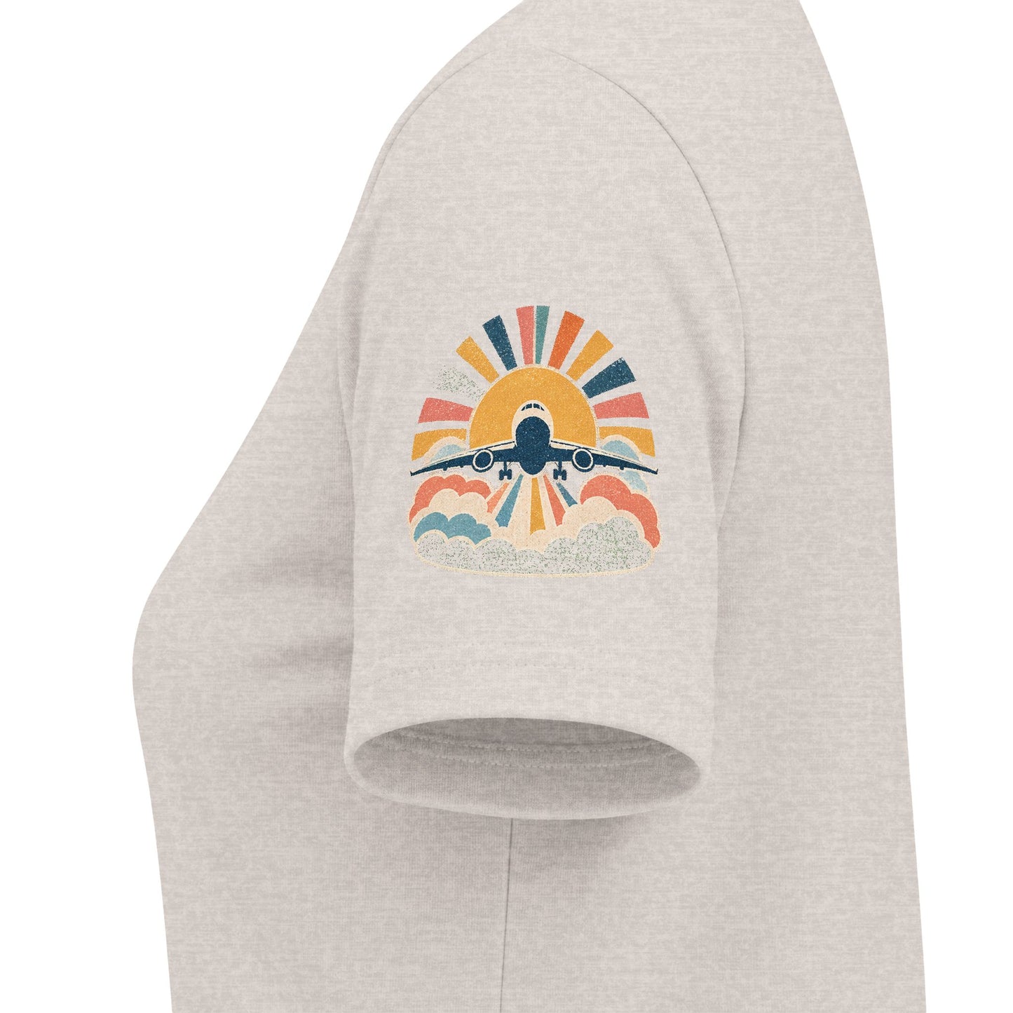 Retro Sunrise Landscape Tee | V-neck Tee