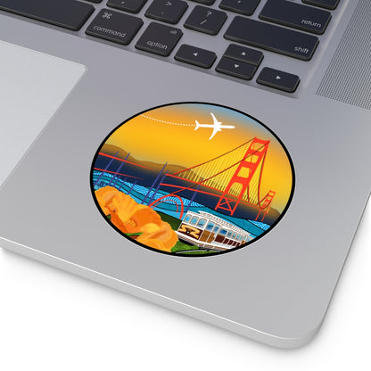 San Francisco Round Vinyl Stickers