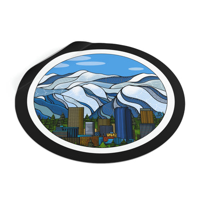 Denver Round Vinyl Stickers