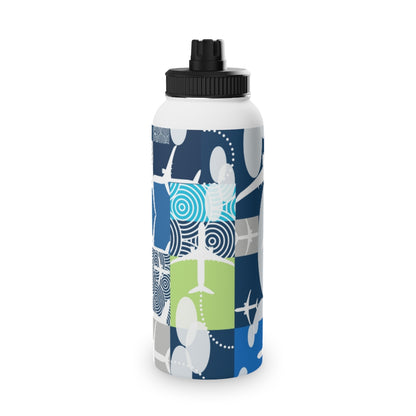 Blocked Airplane Stainless Steel Water Bottle