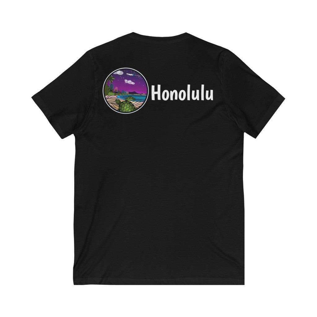 Honolulu Jersey Short Sleeve V-Neck Tee