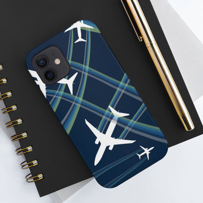 Blue airplane Tough Phone Cases, Case-Mate