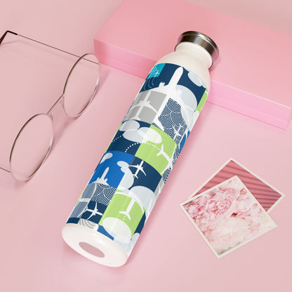 Color Blocked Slim Water Bottle