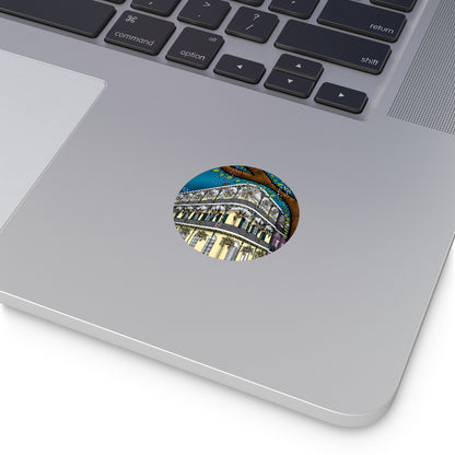 New Orleans Round Vinyl Stickers