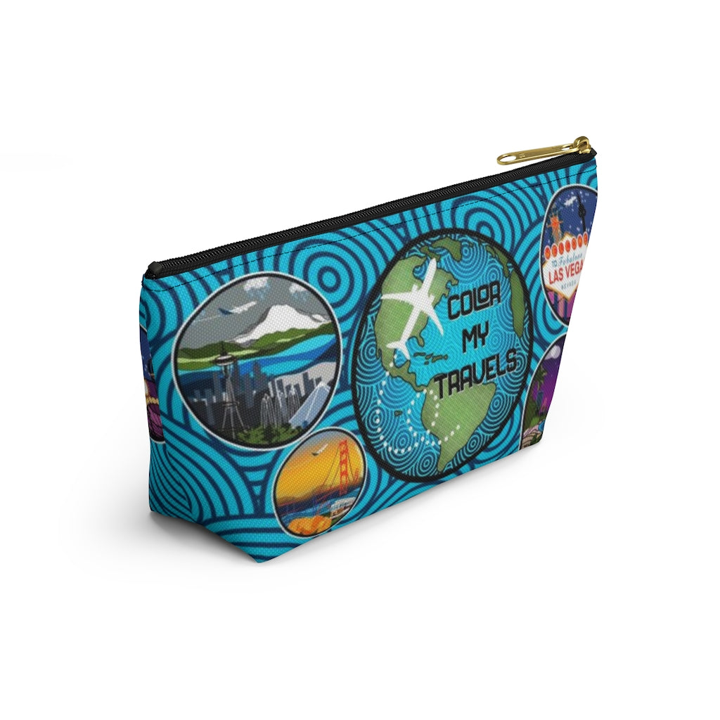 Color My Travels Pouch w T-bottom