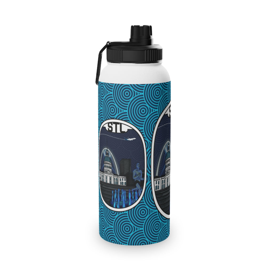 STL-St. Louis Stainless Steel Water Bottle, Sports Lid