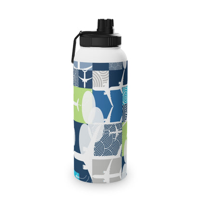 Blocked Airplane Stainless Steel Water Bottle