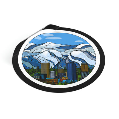 Denver Round Vinyl Stickers